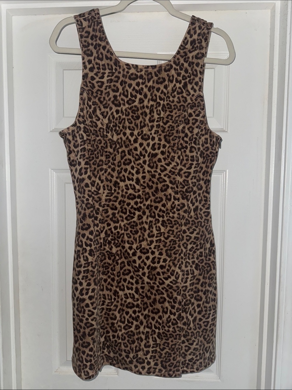 American Eagle Outfitters Leopard Print Mini Dress in Brown